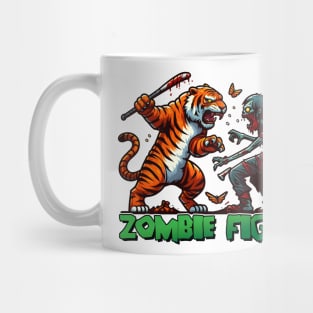 Tiger vs Zombie Fight Mug